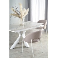 Balts izvelkams virtuves galds VIVALDI